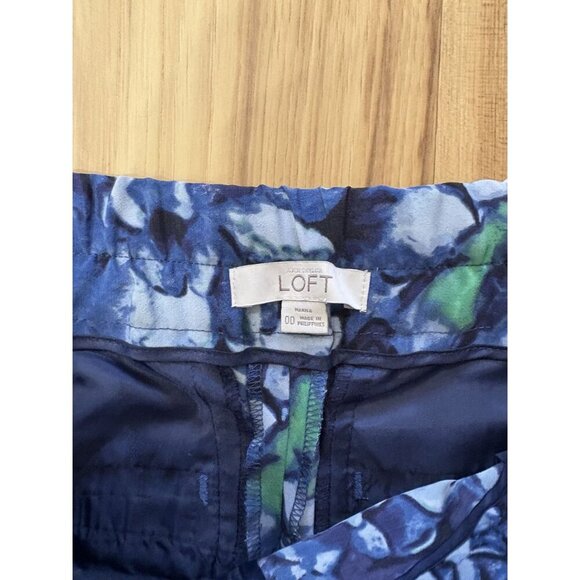 Loft Floral Wide Leg Palazzo Pants 00 EUC - Picture 2 of 9